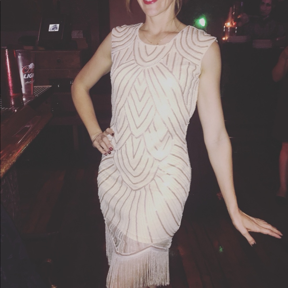 Verty Beaded And Sequenced Flapper Dress View 2